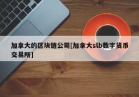 加拿大的区块链公司[加拿大slb数字货币交易所]